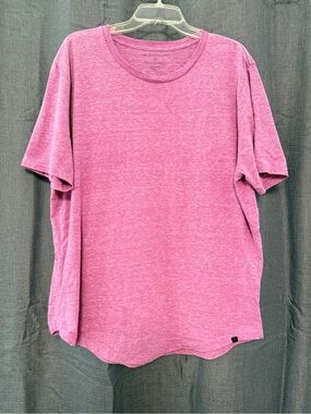 Threads 4 Thought Triblend Contrast Stitch Crew neck tee in Heather Raspberry.